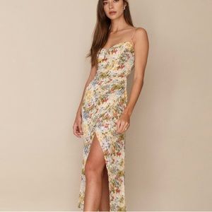 Reformation Kourtney dress in countryside